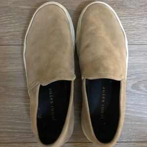 Jenni Kayne suede lounger sneakers, cream.
